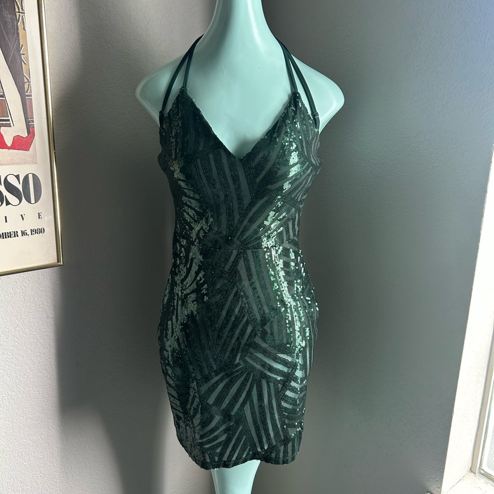 Speechless Emerald Sequin Dress